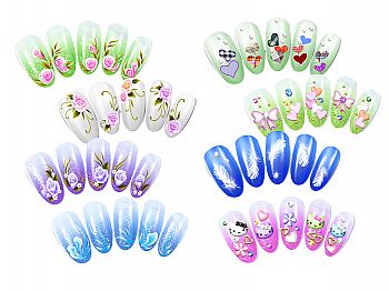 Y1BHG-2Nail Art Water Decal-Classic
