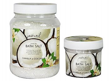 Y1PK59-1justnail vanilla&coconut Dead Sea bath salts 