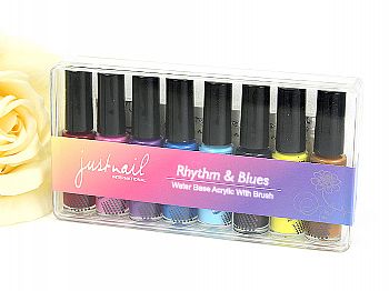 Y1FN007Water base Acrylic with brush set (Rhythm & Blues))-8 colors
